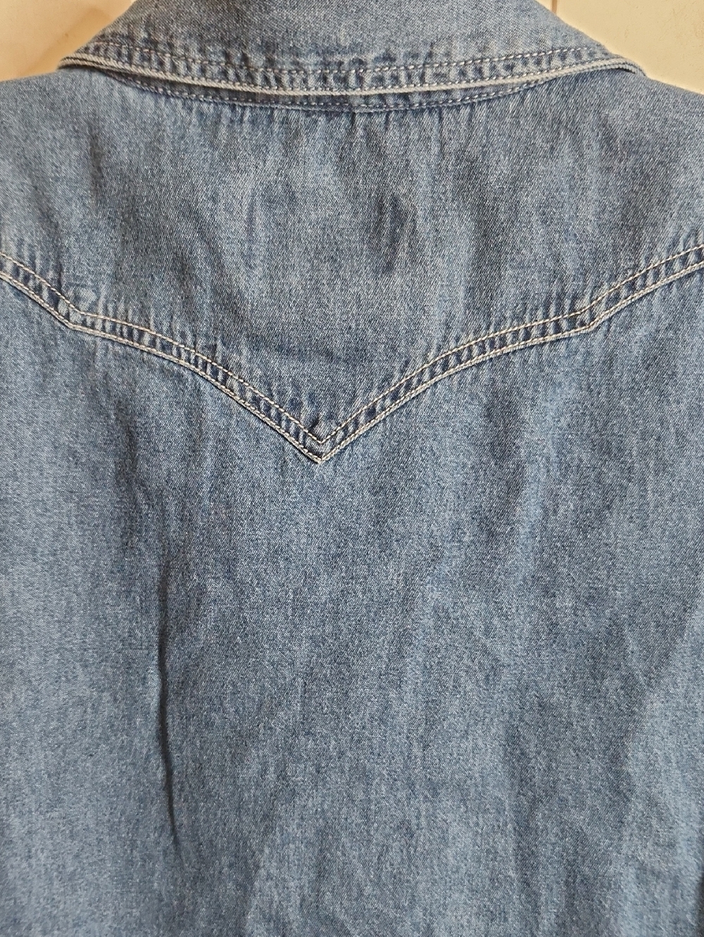 Back in the Saddle Western Cowboy Sleeveless Denim Button-Down Cotton Vest - Picture 6 of 6